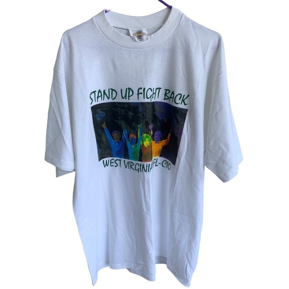 Vintage Tee Shirt Bill Clinton AFL-CIO 1996 Mens Adult Size XL 90s Political - Picture 1 of 7